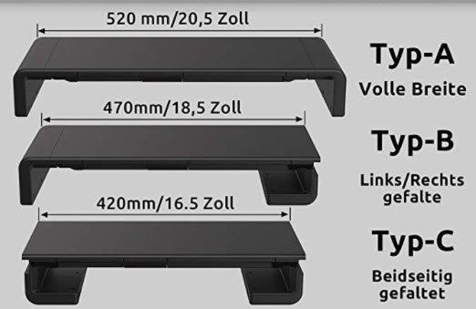 Altuss opvouwbare monitorstandaard met verstelbare breedte (wit)