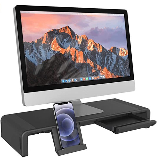 Altuss opvouwbare monitorstandaard met verstelbare breedte (zwart)