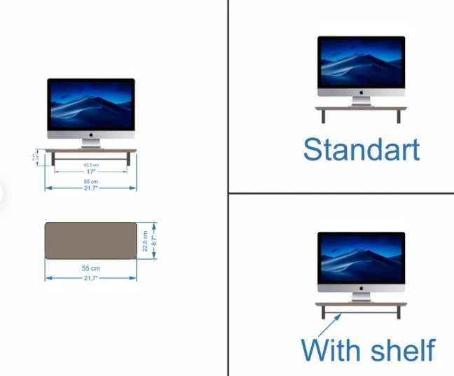 Altuss Monitor riser - Laptopstandaard (zwart)
